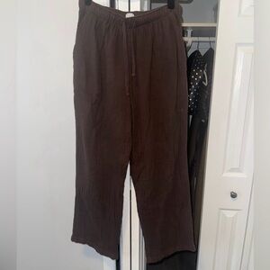 ARITZIA LITTLE MOON SAIL PANTS RICH MOCHA BROWN